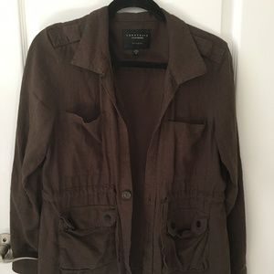 Army Green Cinchwaist Jacket